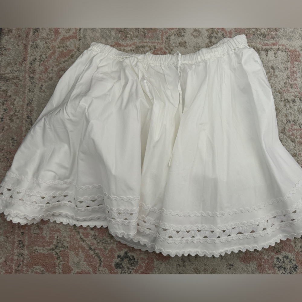 J. Crew White Mini Skirt poplin cotton